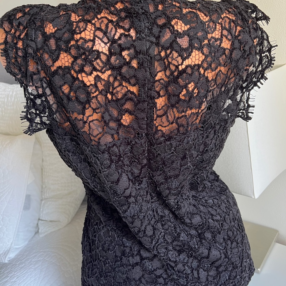 NWT White House Black Market Shirt Women Lace Sz 10 - Picture 7 of 11
